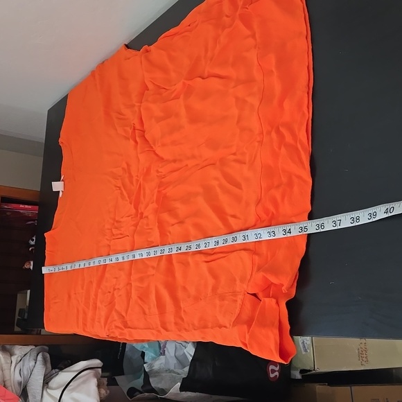 H&M Bright Vibrant Orange Sheath Shift 1/2 Sleeves Dress Plus Size Curvy Size 14 - Picture 12 of 12